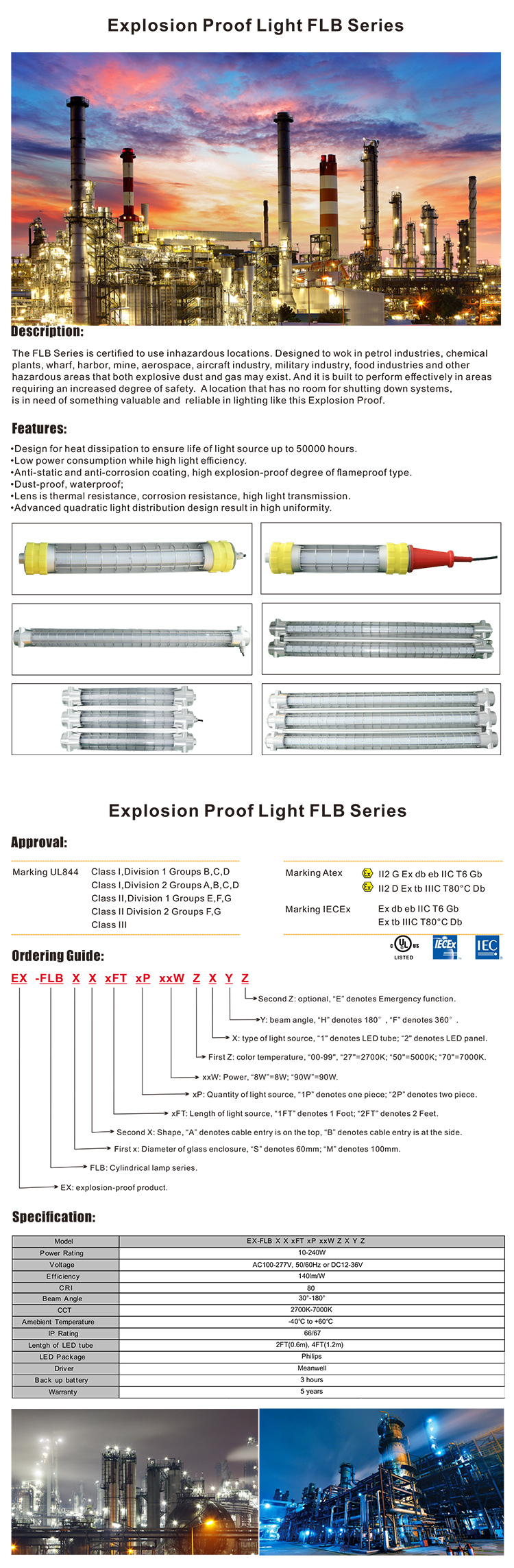 Pan American Explosion Proof Light FLB Series